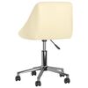 vidaXL Silla de comedor giratoria de cuero sint&eacute;tica crema