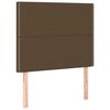 vidaXL Cama box spring con colch&oacute;n tela marr&oacute;n oscuro 120x200 cm
