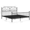 vidaXL Estructura de cama sin colch&oacute;n metal negro 200x200 cm