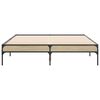 vidaXL Estructura cama madera ingenier&iacute;a metal roble Sonoma 140x190 cm