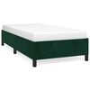 vidaXL Estructura de cama sin colch&oacute;n terciopelo verde oscuro 80x200cm