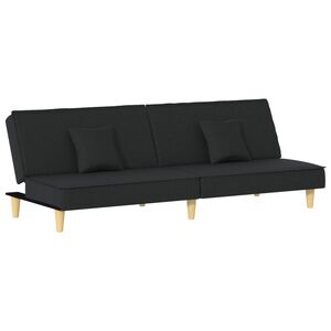 vidaXL Sof&aacute; cama de tela negro