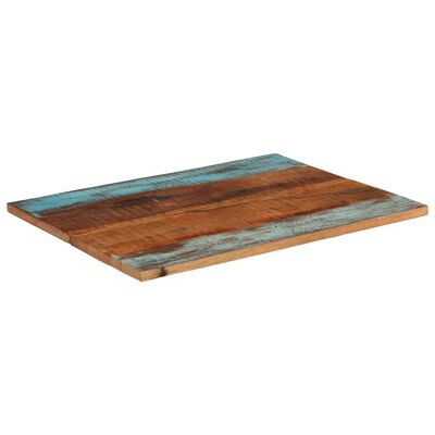 vidaXL Tablero de mesa madera maciza reciclada 90x70x(2,5-2,7) cm