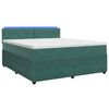 vidaXL Cama box spring con colch&oacute;n Verde oscuro 140 x 200 cm