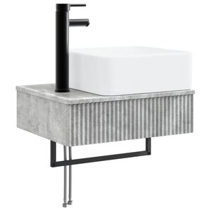 vidaXL Lavabo de Lavado Montado en la Pared Gris Hormig&oacute;n