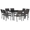vidaXL Juego de comedor de jard&iacute;n 9 piezas acero
