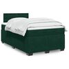 vidaXL Cama box spring con colch&oacute;n terciopelo verde oscuro 140x190 cm