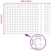 vidaXL Cerca Euro Gris 0.4 x 25 m Hierro recubierto de PVC