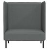 vidaXL Sofa de Espalda Alta Gris oscuro 109 x 56 x 121 cm tela