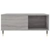 vidaXL Mesa de centro madera contrachapada gris Sonoma 80x80x36,5 cm
