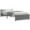 vidaXL Estructura de cama individual sin colch&oacute;n madera gris 75x190 cm