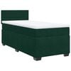 vidaXL Cama box spring con colch&oacute;n terciopelo verde oscuro 90x200 cm