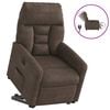vidaXL Sill&oacute;n el&eacute;ctrico reclinable elevable tela microfibra marr&oacute;n