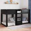 vidaXL Estructura de Cama de Suelo Roble Negro 75 x 190 cm