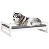 vidaXL Cama para perros madera maciza de pino blanco 105,5x75,5x28 cm