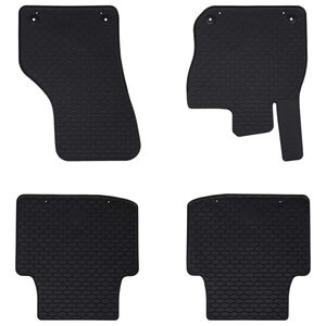vidaXL Alfombrilla de Coche 4 pcs Negro TPE