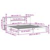 vidaXL Cama con estantería sin colchón madera maciza de pino 200x200cm