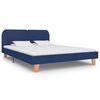 vidaXL Estructura de cama sin colch&oacute;n de tela azul 150x200 cm
