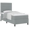 vidaXL Cama tipo Box Spring con colch&oacute;n Gris Claro 100 x 200 cm tela