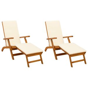 vidaXL Recliner y tumbona plegable 2 pcs 55 x 146 x 91 cm