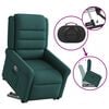vidaXL Sill&oacute;n reclinable elevable tela verde oscuro