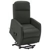vidaXL Sill&oacute;n elevable de cuero sint&eacute;tico gris antracita