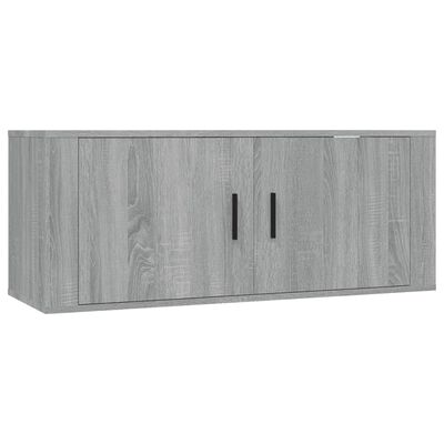 vidaXL Set de muebles para TV 4 pzas madera contrachapada gris Sonoma