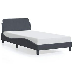 vidaXL Estructura de cama Dover terciopelo gris oscuro 100x200cm