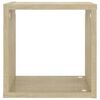 vidaXL Estantes de cubo de pared 4 uds color roble 26x15x26 cm