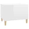 vidaXL Mesa de centro madera contrachapada blanco brillo 60x44,5x45 cm