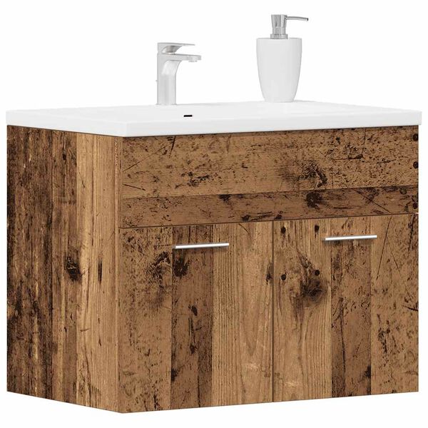 vidaXL Mueble de ba&ntilde;o para lavabo de madera antigua 60x38,5x46 cm
