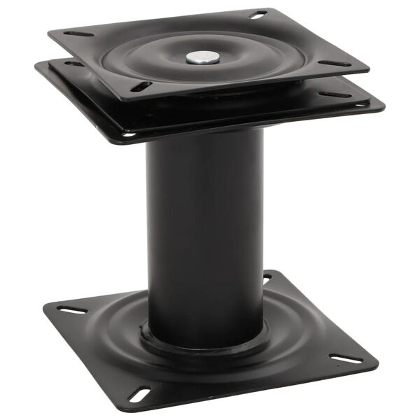 vidaXL Pedestal de asiento de barco con asiento giratorio 360&deg; acero