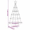 vidaXL &Aacute;rbol Cono de Navidad con soporte Negro 126 cm Acero