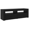 vidaXL Conjunto de mueble de TV 3 pcs Roble Negro 240 x 35 x 40 cm