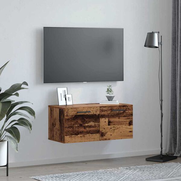 vidaXL Mueble de pared Madera vieja 80 x 36.5 x 35 cm