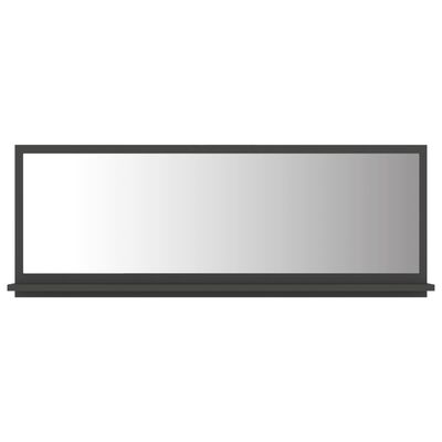 vidaXL Espejo de baño madera contrachapada gris 100x10,5x37 cm