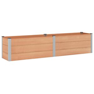 vidaXL Arriate elevado Marr&oacute;n 250 x 50 x 54 cm WPC y Aluminio