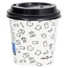vidaXL Vasos de papel para caf&eacute; con tapas 100 uds blanco y negro 120ml