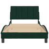 vidaXL Estructura de cama sin colch&oacute;n Hanko terciopelo verde oscuro 100x200 cm