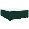 vidaXL Cama box spring con colch&oacute;n terciopelo verde oscuro 180x200 cm