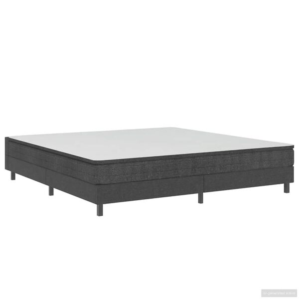vidaXL Estructura de cama Box Spring sin colch&oacute;n tela gris 200x200 cm