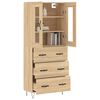 vidaXL Aparador alto madera contrachapada color roble 69,5x34x180 cm