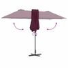 vidaXL Parasol de jardín Rojo burdeos 370 x 197 x 239 cm