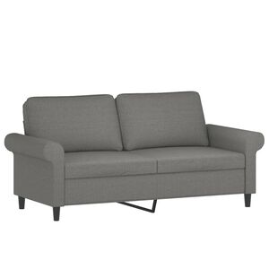 vidaXL Sof&aacute; de 2 plazas de tela gris oscuro 140 cm
