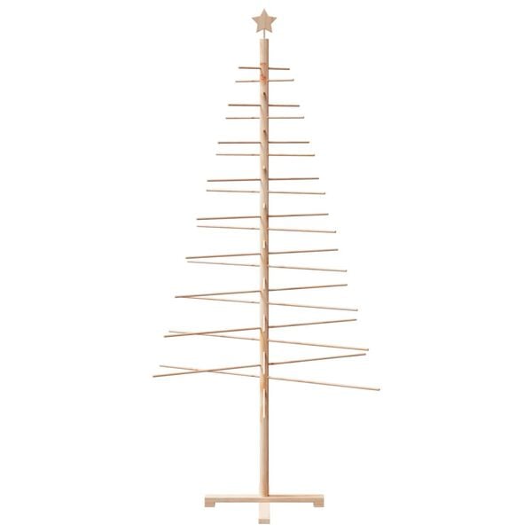 vidaXL Árbol de Navidad de madera de adorno madera maciza pino 210 cm