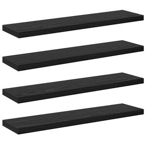 vidaXL Tablero de Estanter&iacute;a 3 niveles 4 uds. 40 x 10 x 1,5 cm Negro