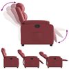 vidaXL Sill&oacute;n reclinable de cuero sint&eacute;tico rojo tinto