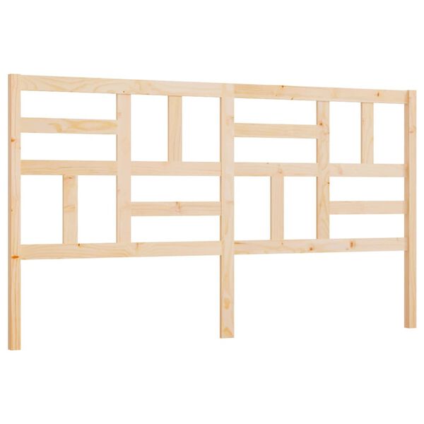 vidaXL Cabecero de cama madera maciza de pino 206x4x104 cm