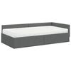 vidaXL Estructura de Cama Esquina con Colch&oacute;n Otro 2 pcs Gris tela