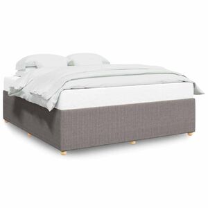 vidaXL Cama sin colch&oacute;n tela gris taupe 200x200 cm